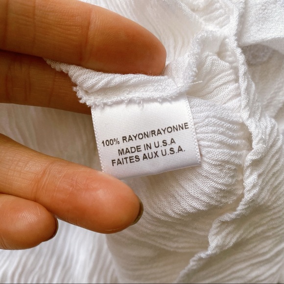 🐚 MISA LOS ANGELES BOHO WHITE FLORAL EMBROIDERY COLD SHOULDER LONG SLEEV… - Picture 16 of 16